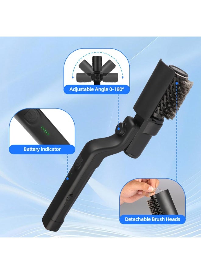 Electric Grill Brush, Rechargeable BBQ Grill Cleaning Brush, Rotary Brush Head Grill Cleaner with Adjustable Speed, Outdoor Barbecue Tool for Grill Camping BBQ Accessories - Image 4