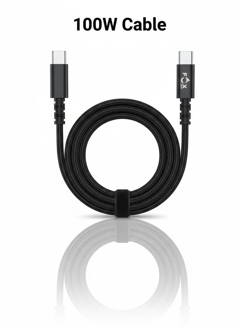 Fox 120cm Super Fast Charging Cable High Efficiency Supports All iPhone and Android Phones (type-c to typec 100w) - Image 3
