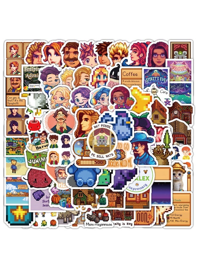 NIBEMINENT 100 Pcs Stardew Valley Deco Kit Waterproof Stickers, High Definition Printing Bright Colors, Suitable for Laptop Skateboard Luggage Water Bottle Guitar DIY  - Image 2