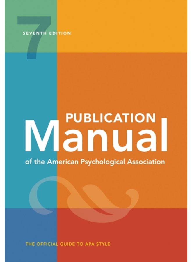 Publication Manual OFFICIAL 7th Edition of the American Psychological Association - Paperback