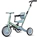 newyoo Toddler Tricycle with Push Handle for 13 Year Old Toddler Bike Birthday Gifts and Toys for Boys and Girls 5 in 1 Kids Trike Convert to Baby Balance Bike Green TR007 - Image 4
