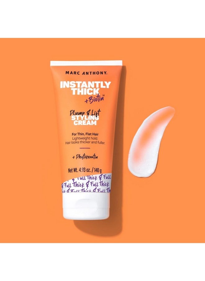 MARC ANTHONY - Instantly Thick Biotin Styling Cream Set Biotin & Vitamin E Hair Thickening Cream Volumizing Lightweight Thickening Hair Product For Fine 4.93 Oz - Image 1