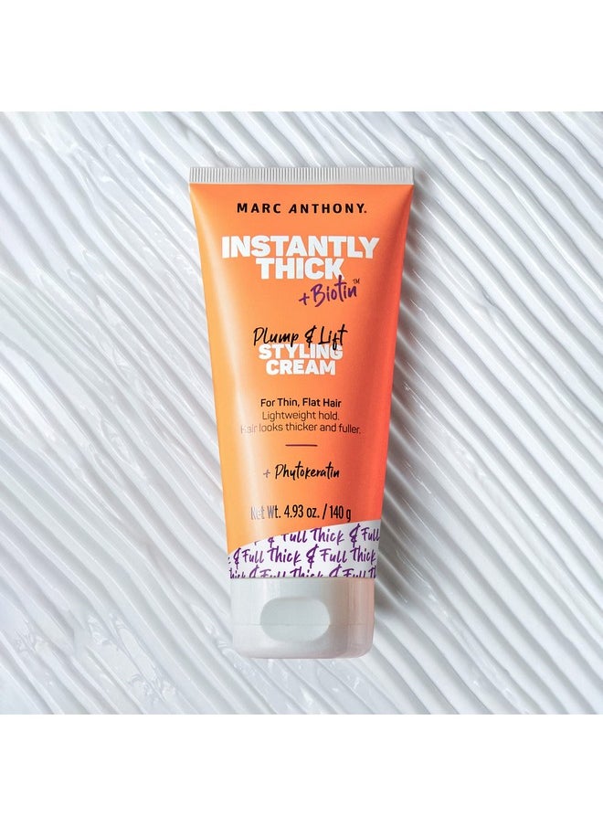 MARC ANTHONY - Instantly Thick Biotin Styling Cream Set Biotin & Vitamin E Hair Thickening Cream Volumizing Lightweight Thickening Hair Product For Fine 4.93 Oz - Image 1