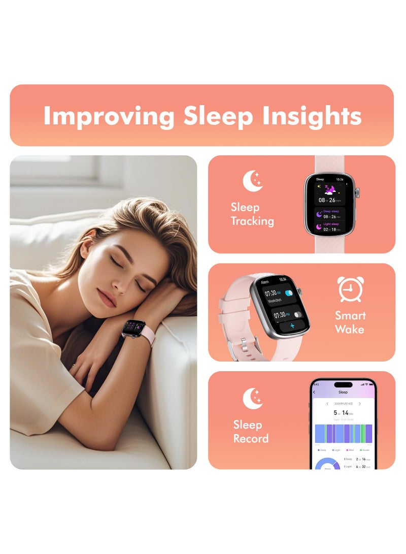 Arabest Smart Watch for Women Men - (Answer/Make Calls) Compatible with iOS/Android Phones,3ATM Waterproof,Heart,Rate,Sleep,Pressure,Steps Monitor,100+ Sports Trackers - Image 5