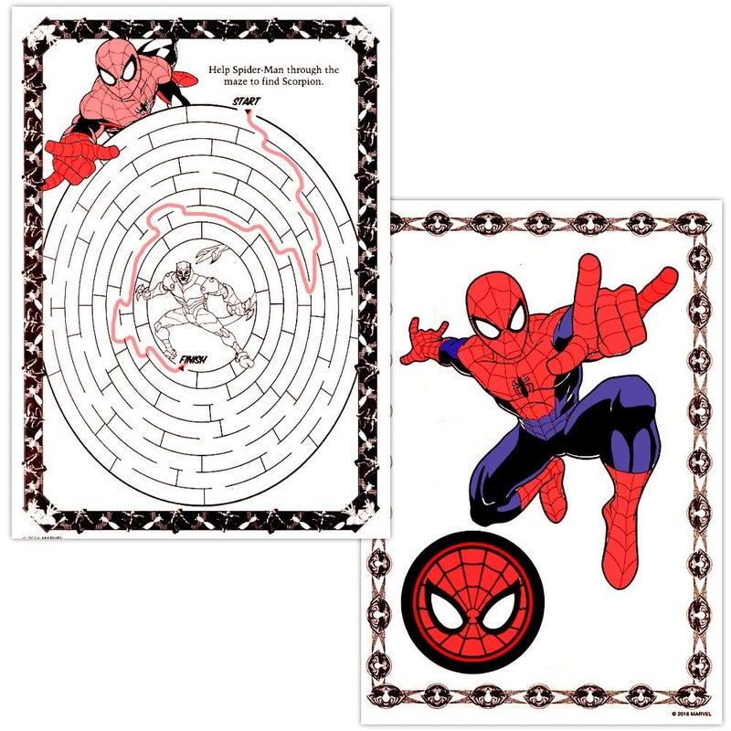 Marvel Comics Marvel Spiderman Coloring Book Bundle with Spiderman Stickers and Rex-Man Door Hanger - Image 3
