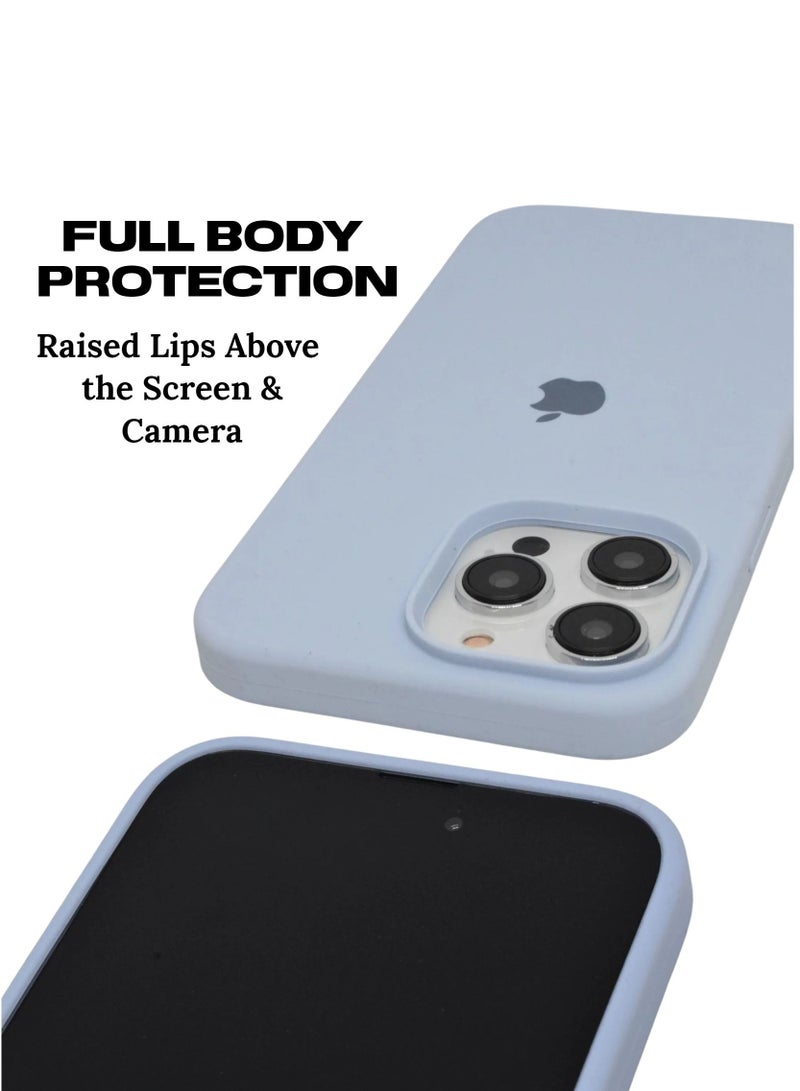 Logo iPhone 13 Pro Case Liquid Silicone Anti Scratch Anti Fingerprint Soft Silky Touch Shockproof Protective Cover for Apple iPhone 13 Pro - Image 3