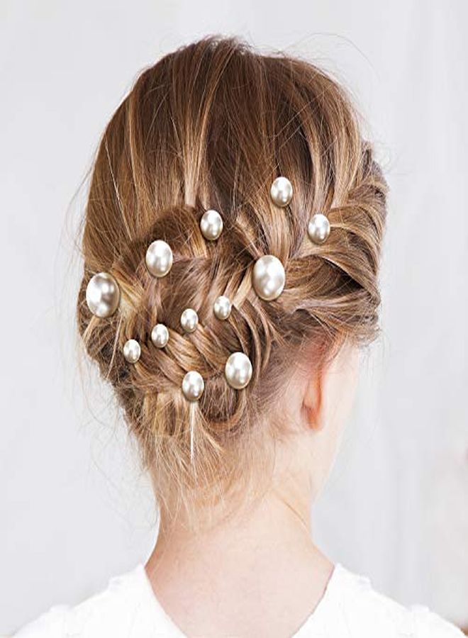 WILLBOND 40 Packs Pearl Hair Pins Wedding Bridal Flower Pins For Brides And Bridesmaids Hair Style (Mix Size) - Image 5