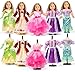 WONDOLL 18 Inch Doll Clothes and Accessories 5Piece Princess Dress Up Set Complete Outfits for 18 Inch Dolls Perfect for Dress Up Play Birthday Gifts No Doll - Image 2