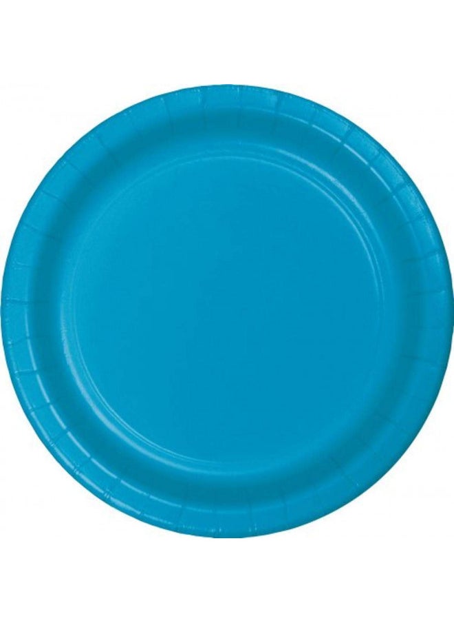 CREATIVE CONVERTING Creative Converting Touch of Color 24 Count Paper Lunch Plates, Turquoise 