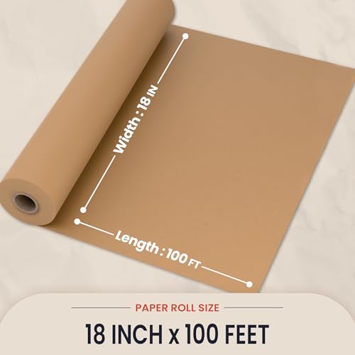 Bryco Goods Brown Kraft Butcher Paper Roll - 18 Inch x 100 Feet - USA Made - Food-Grade Paper for Wrapping and Smoking Meat, BBQ, Grilling, Perfect Brisket Crust - Durable, Unbleached, Uncoated & Unwaxed - Image 3