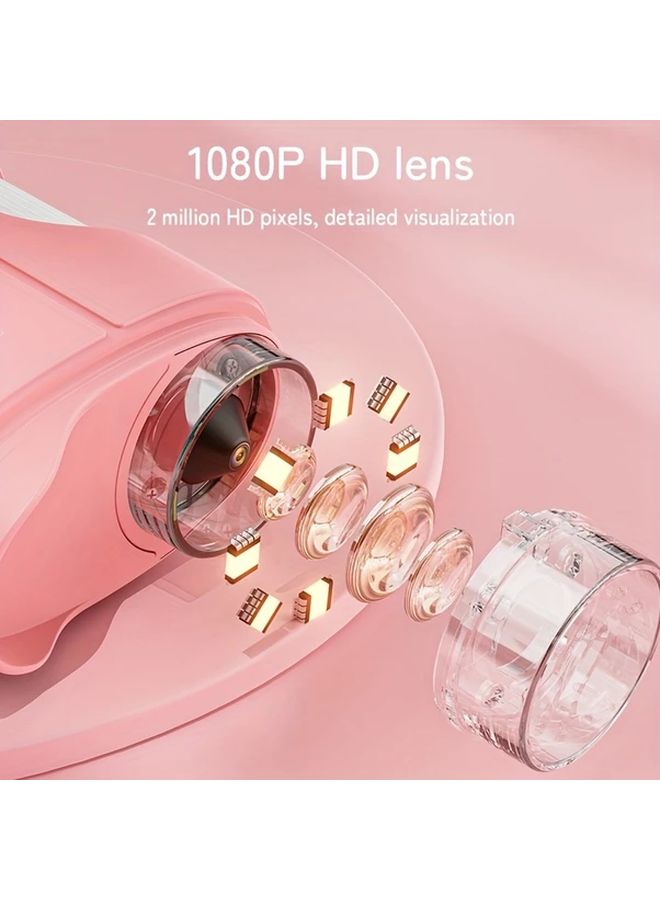 Rivgot 2.4 Inch Handheld Digital Microscope With 1.8 Inch LCD Screen Pink Portable USB Camera - Image 3