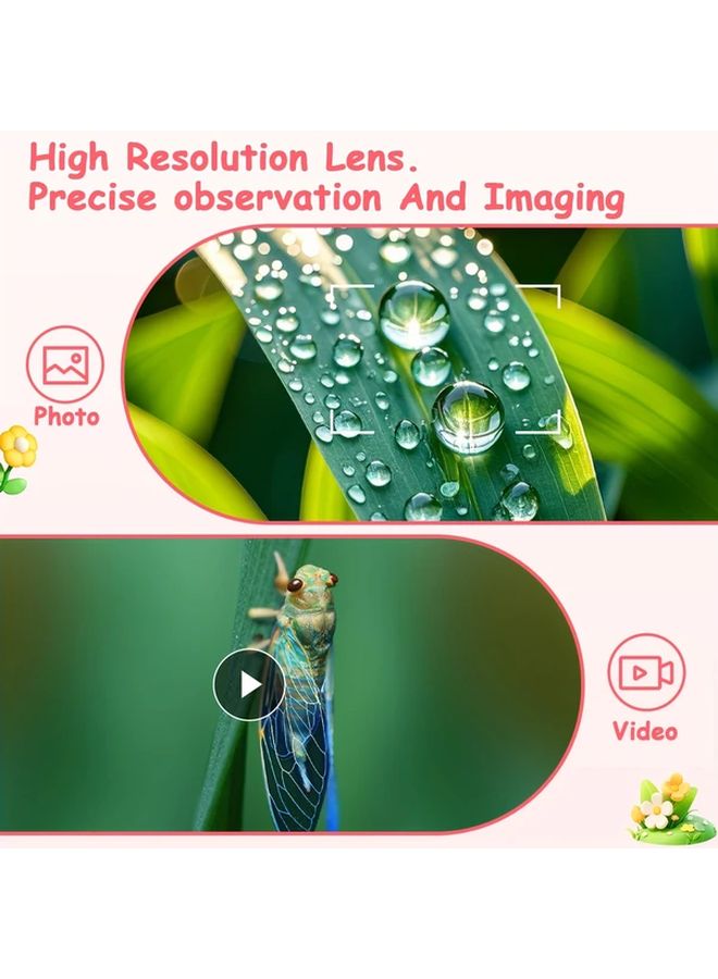 Rivgot 2.4 Inch Handheld Digital Microscope With 1.8 Inch LCD Screen Pink Portable USB Camera - Image 5