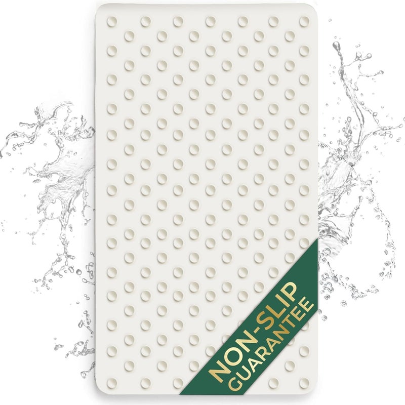 Epica Non Slip Bathtub Mat | Real Rubber Bath Mat for Tub, Shower, Baby Safety, Kids, Pet Dog, Soft No-Slip Nonskid, 16â€ x 28 - Image 1