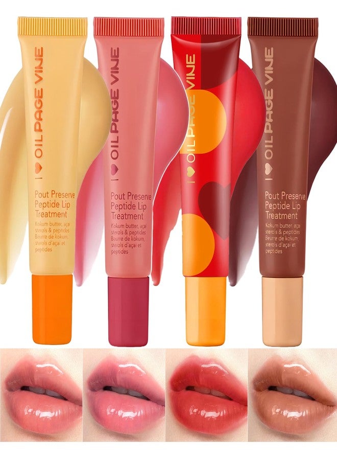 Skynest 4 Color Lip Butter Balm, Moisturizing Squeeze Lip Mask and Lip Balm for Instant Moisture, Shine and Hydration For A Sheer Tint Of Color - Image 1