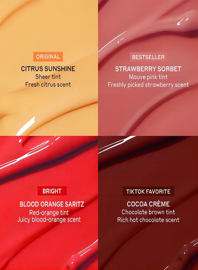 Skynest 4 Color Lip Butter Balm, Moisturizing Squeeze Lip Mask and Lip Balm for Instant Moisture, Shine and Hydration For A Sheer Tint Of Color - Image 2