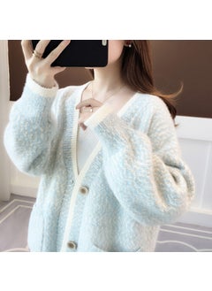 Generic Autumn 2024 New Explosions Women's Sweater Loose Outer Wear Knitted Cardigan Early Autumn Mink Velvet Jacket  - Image 3