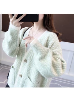 Generic Autumn 2024 New Explosions Women's Sweater Loose Outer Wear Knitted Cardigan Early Autumn Mink Velvet Jacket  - Image 2