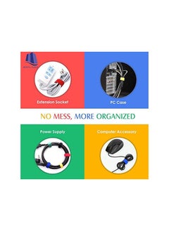 Royal Apex Apex 30PCS Multi-Color Cable Management, Hook and Loop Reusable Fastening Wire Ties Cable Organizer, Self Gripping Cords Tape Strap for House Hold Appliance Cable Managment  - Image 3