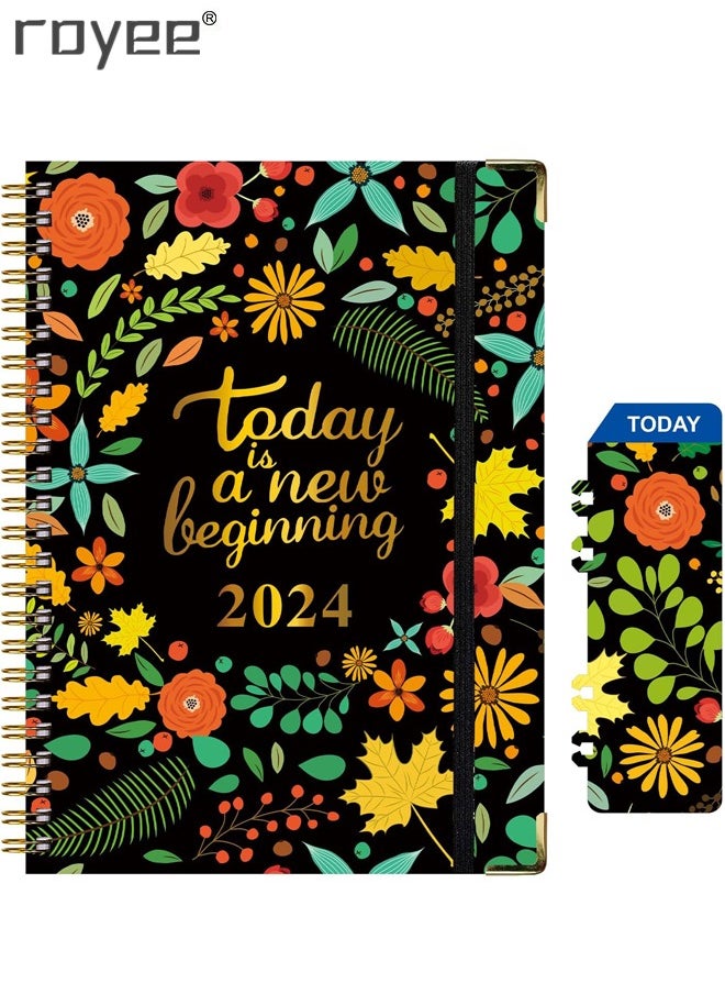 Royee 2024 Academic Planner, Weekly and Monthly Planner with Tabs, Inner Pocket and Hardcover  - Image 1