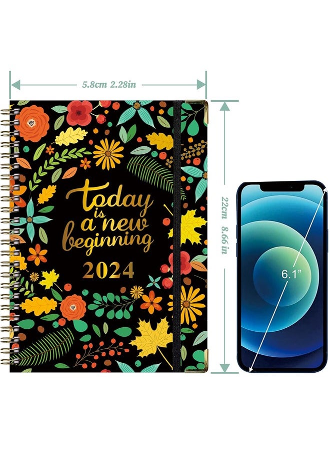 Royee 2024 Academic Planner, Weekly and Monthly Planner with Tabs, Inner Pocket and Hardcover  - Image 2