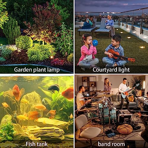 AVEKI Solar Pond Spotlights, 12 LED Solar Underwater Lights with Dual Head Waterproof Submarine Landscape Spotlight Security Lighting for Outdoor Patio Ganden Fountain Pond… (Warm White, Dual Head) - Image 5