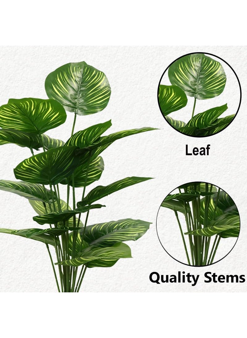 AAVANA GREENS AAVANA GREENS 30 Inch Artificial Plant Philodendron Tropical Caladium Plant for Indoor and Outdoor Home Shop Office Restaurant Decoration Dark Green Pack of 1 1 Plant 1 Without Pot  - Image 2