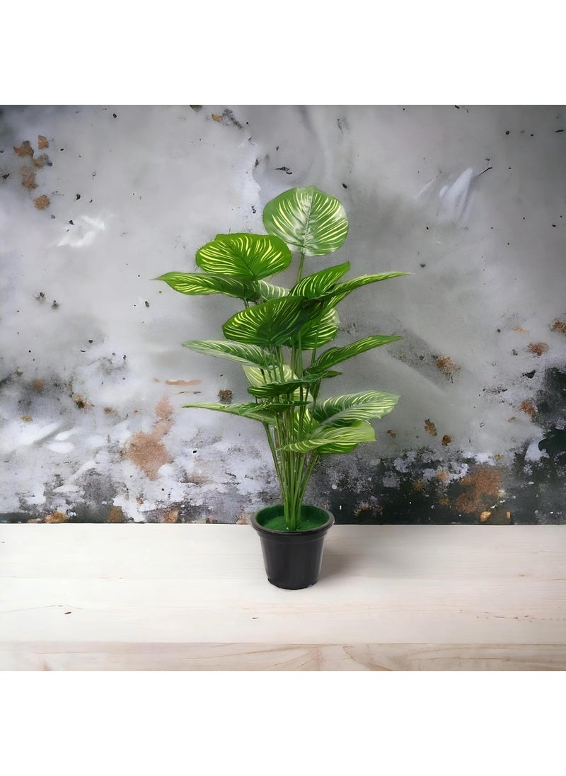 AAVANA GREENS AAVANA GREENS 30 Inch Artificial Plant Philodendron Tropical Caladium Plant for Indoor and Outdoor Home Shop Office Restaurant Decoration Dark Green Pack of 1 1 Plant 1 Without Pot  - Image 5