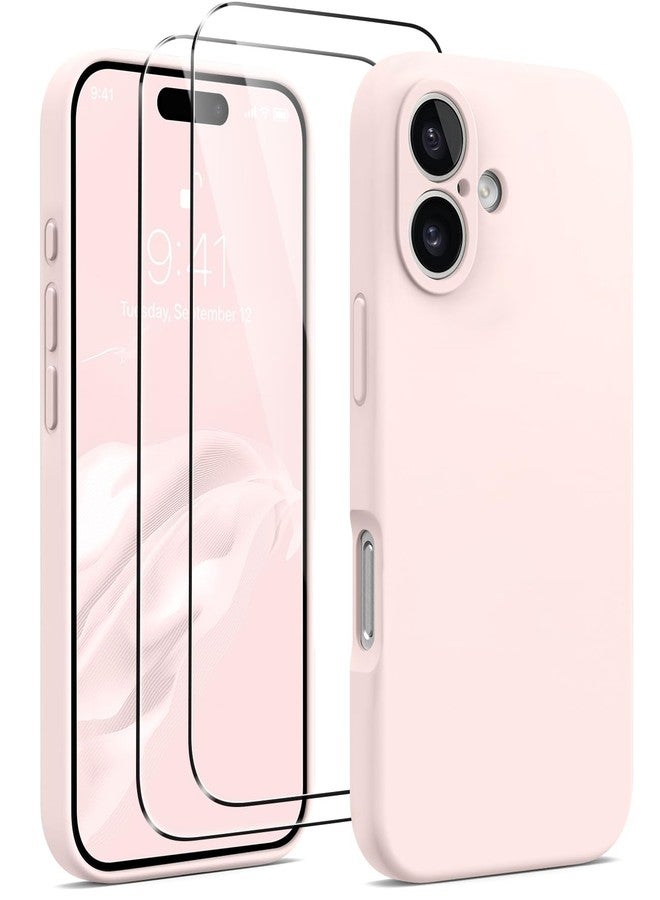 أوتيسير جراب مغناطيسي من AOTESIER لهاتف iPhone 16، [متوافق مع MagSafe] [حماية الكاميرا]، جراب هاتف من السيليكون الآمن غذائيًا مع [واقي شاشة]، بطانة واقية مضادة للخدش، 6.1 بوصة، وردي طباشيري - Image 1