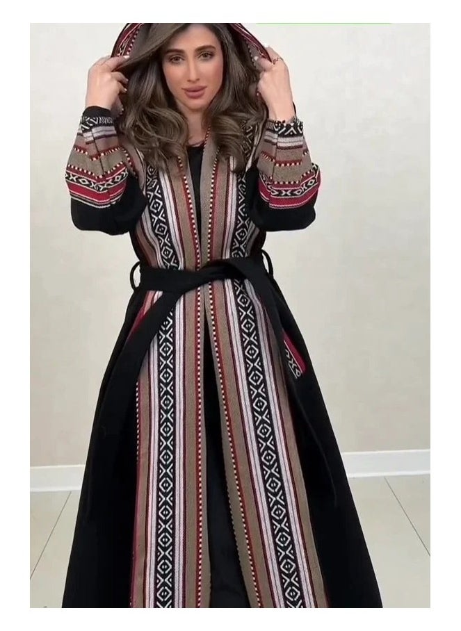 برايدس - عبايه جميله سدو تراثية مع قبعه - اسود - Image 1