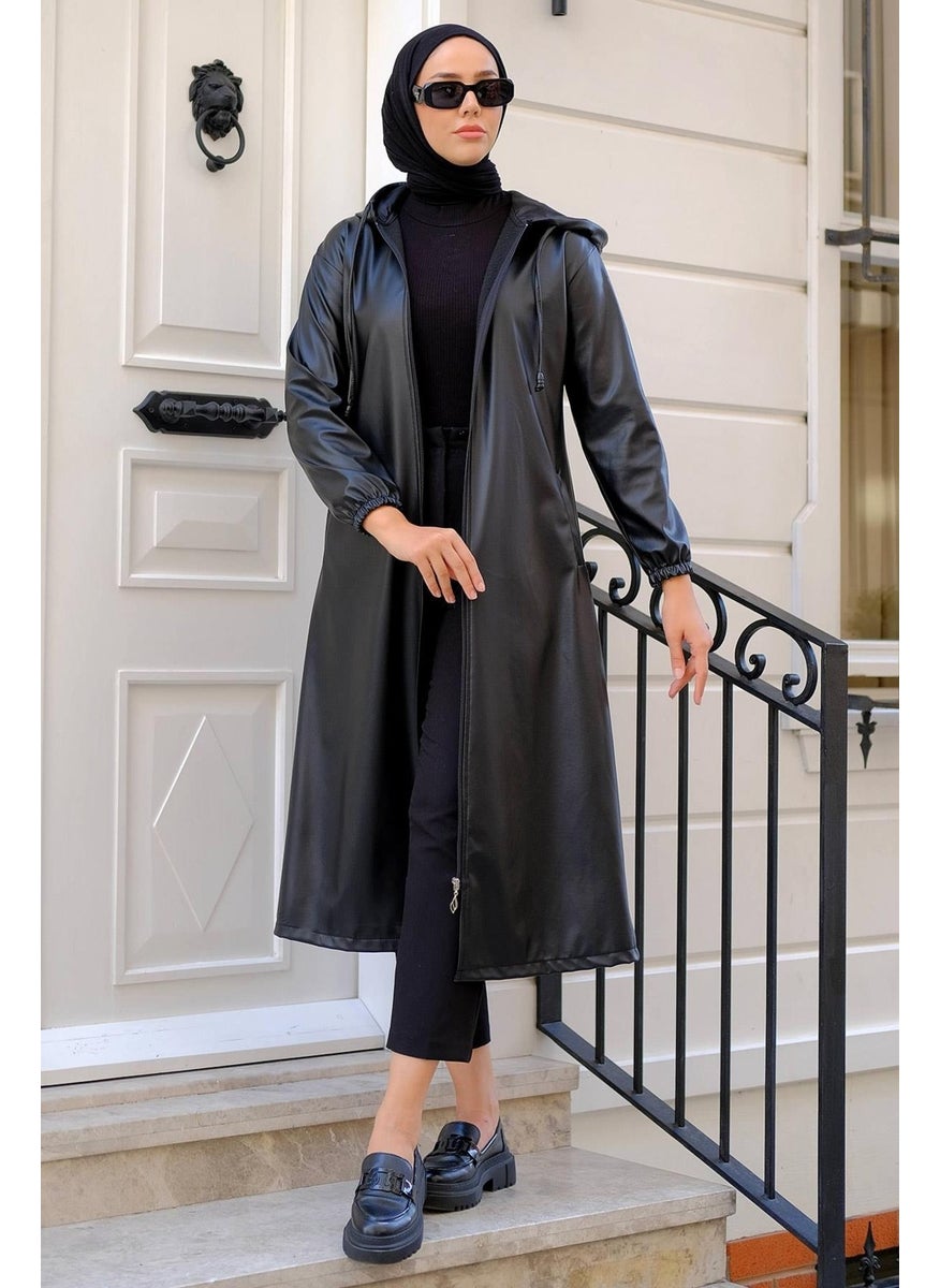 Faux Leather Trench Coat Black HM2278 - pzsku/Z8C9551B6FE5BC0DA6294Z/45/_/1740631126/dd29745c-c73c-424a-be8c-93879419f026