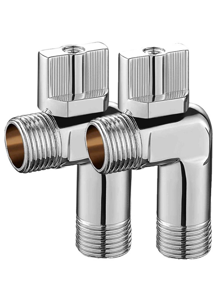 2 Pack Of Angle Valve with Dual Outlet – High-Quality Water Control Valve 