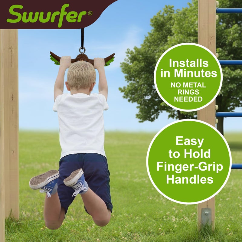 Swurfer Ninja Twister Swing Spins Set - 360Â° Twist Spin Toy, Swing Set Accessories for Backyard, Kids Outdoor Toys, Playground Hang Toys, Easy Install, Adjust Height, Durable, Up to 300lbs, Hawk - Image 4