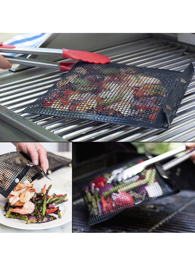Mesh Grill Bags Reusable Non-Stick BBQ Barbecue Bags for Charcoal Gas Smokers BBQ Veggie Grill Bags - Image 4