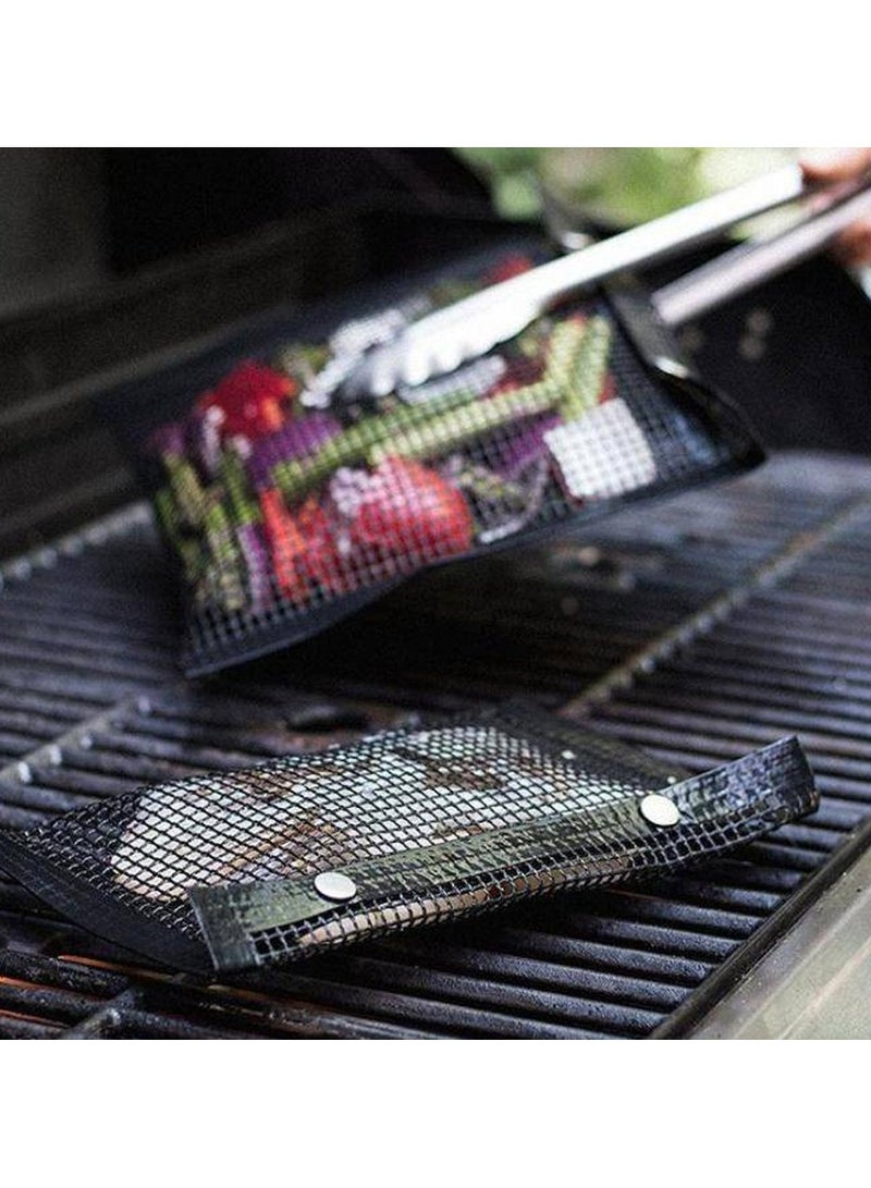 Mesh Grill Bags Reusable Non-Stick BBQ Barbecue Bags for Charcoal Gas Smokers BBQ Veggie Grill Bags - Image 5