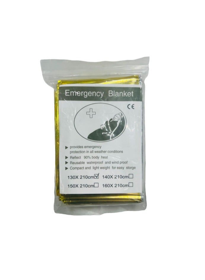 Adamsmed Emergency Blanket, Thermal Foil Blankets First Aid Blanket Space Survival Blanket for Camping Hiking and other Outdoors Activities - Image 1