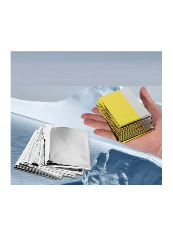 Adamsmed Emergency Blanket, Thermal Foil Blankets First Aid Blanket Space Survival Blanket for Camping Hiking and other Outdoors Activities - Image 2
