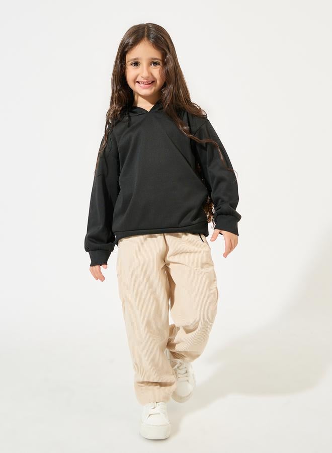 Styli Solid Hoodie with Dropped Shoulder - Image 2