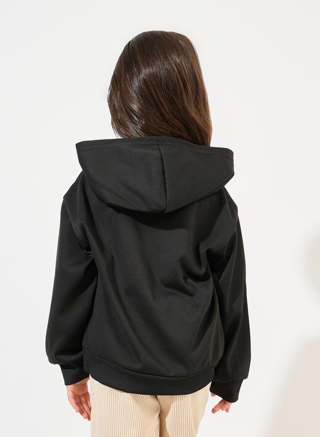 Styli Solid Hoodie with Dropped Shoulder - Image 4