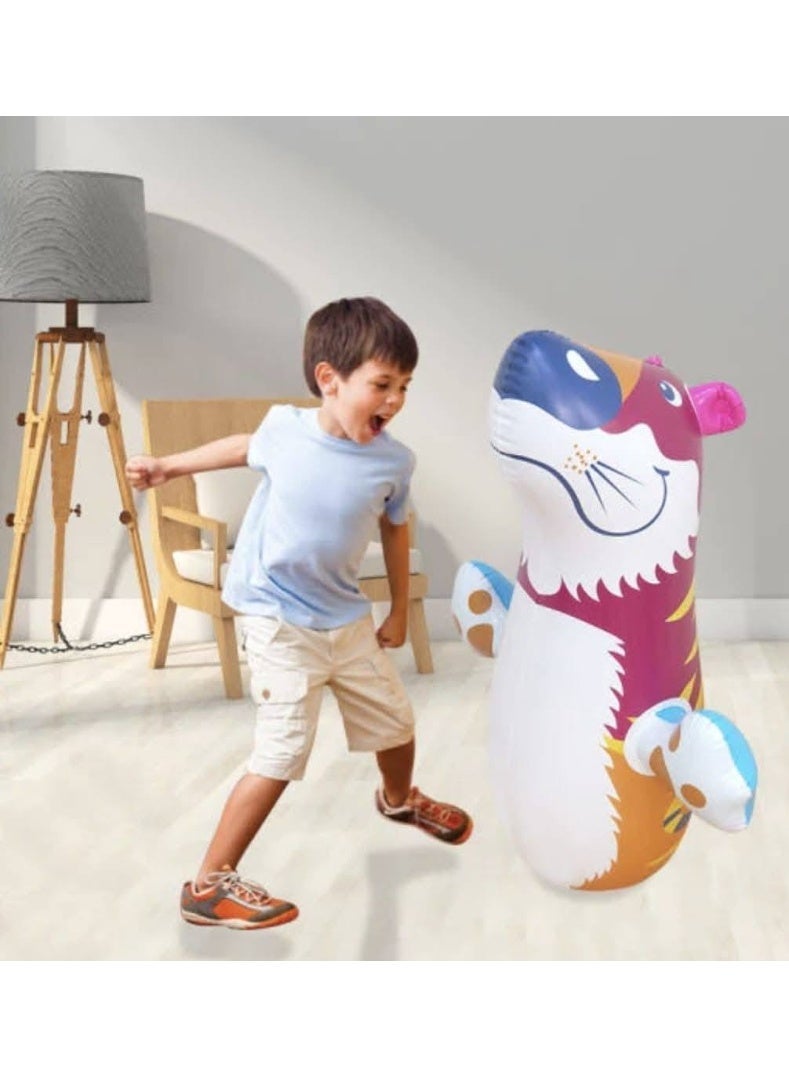 Bestway Splash and Play Inflatable Tiger Bop Bag - Orange Color - Size 36" (91 cm) - Image 2