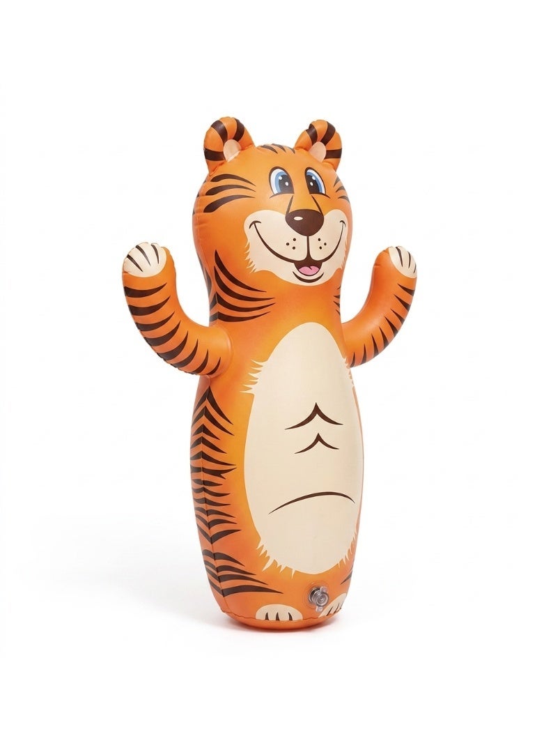 Bestway Splash and Play Inflatable Tiger Bop Bag - Orange Color - Size 36" (91 cm) - Image 1