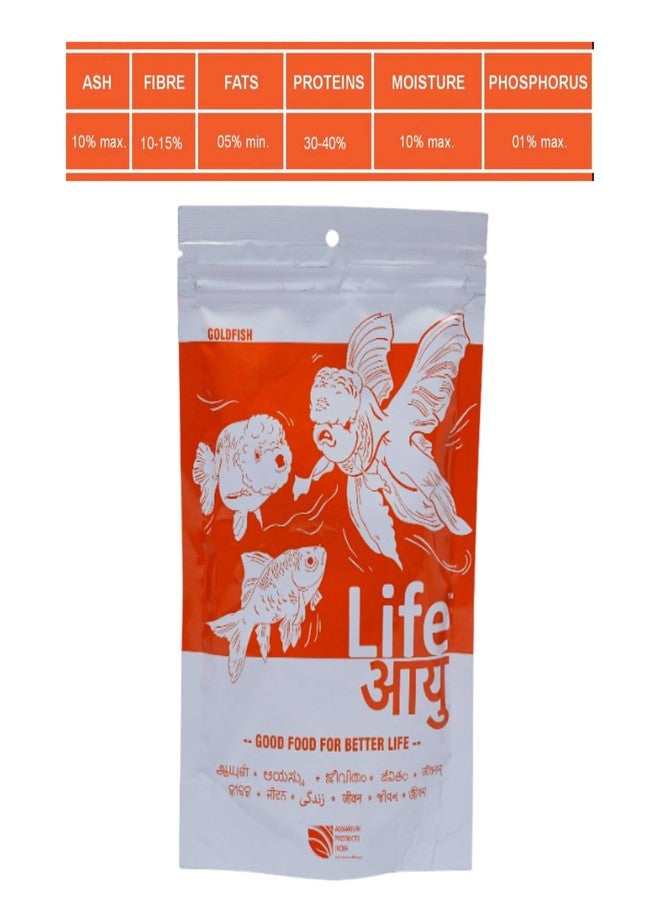7pets Life AAYU Gold Fish Food | Ayurvedic Soft-Sinking Pellets with Tulsi, Papaya & Paprika | for All Fish Sizes (Large, 100gms) - Image 3