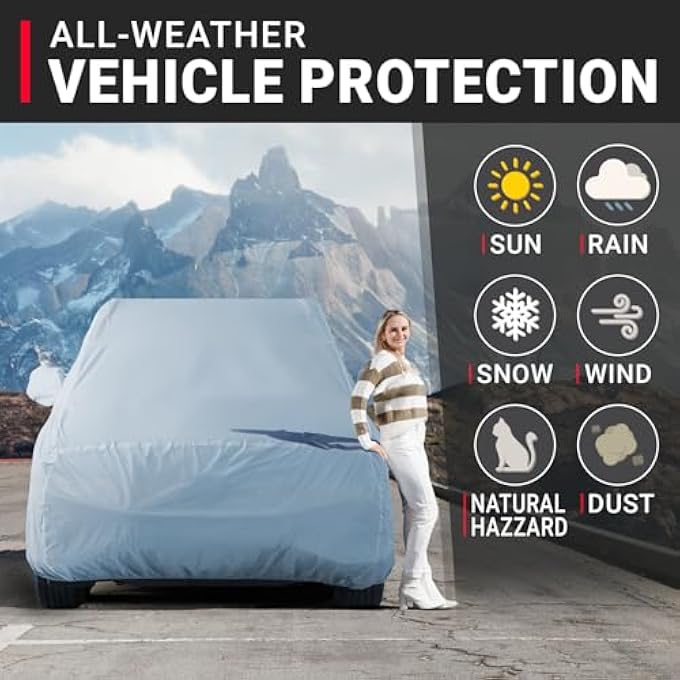 rayihni SUV Custom-Fit Car Cover for 2006-2024 Land Rover Range Rover Sport | Waterproof All Weather SUV Cover for UV, Rain, Snow, and Ice. Long-Lasting Quality, Suitable for Both Indoor and Outdoor Use. - Image 3