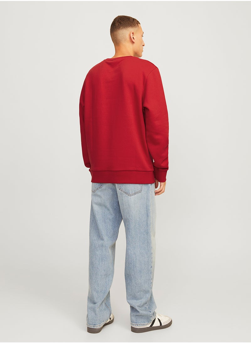 JACK & JONES Jjxmas Snow Man Print Sweatshirts  - Image 2
