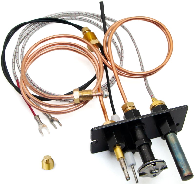 Lamudo Propane and Natural Gas Pilot Assembly Replaces 10002265 10002264 LP NG 3 Way Pilot Replacement for MajesticTemcoVermont Castings DutchwestFireplace and StovesInclude Free NG Nozzle 