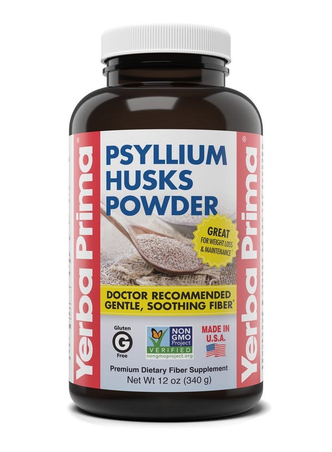 يربا بريما مسحوق ألياف قشور سيلليوم من يربا بريما، 12 أونصة - مكمل غذائي للألياف الطبيعية - تطهير القولون - صحة الأمعاء - نباتي، غير معدّل وراثيًا، خالٍ من الجلوتين - Image 1