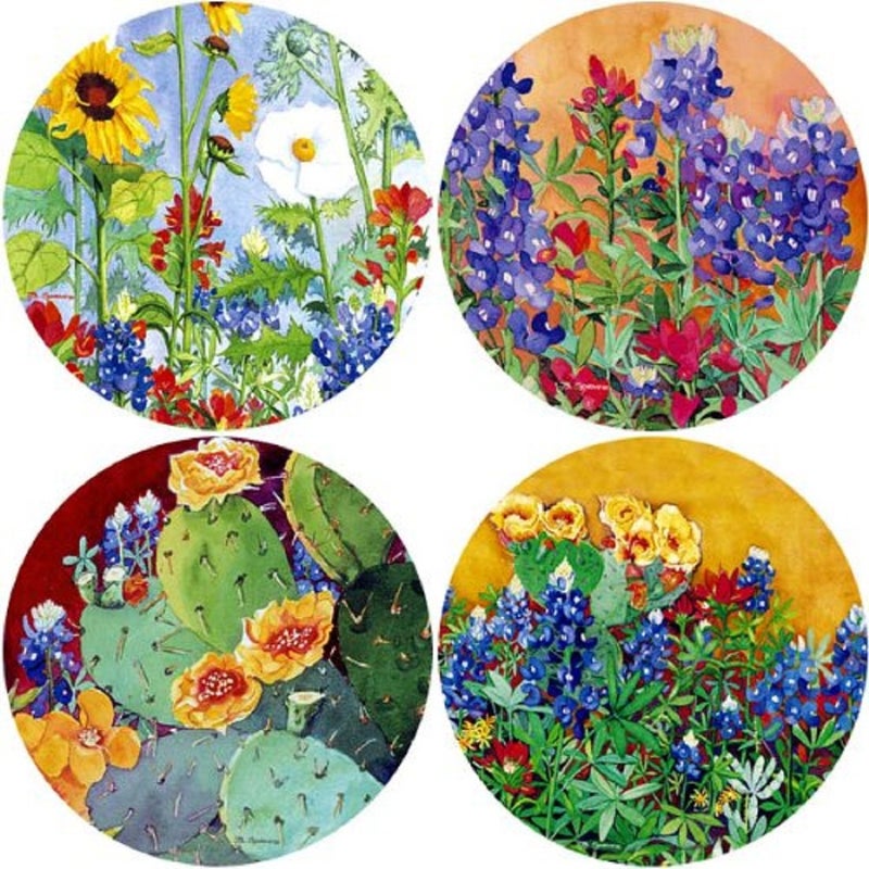 CoasterStone Texas Wildflowers Absorbent Coasters - Image 4