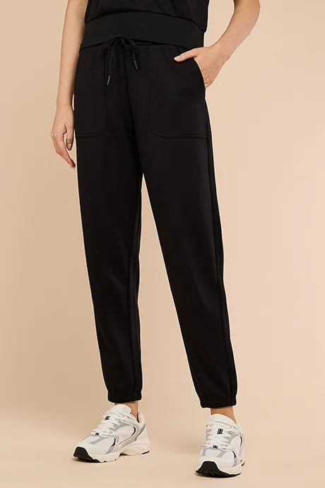 R&B Solid Joggers with Drawstring Waist