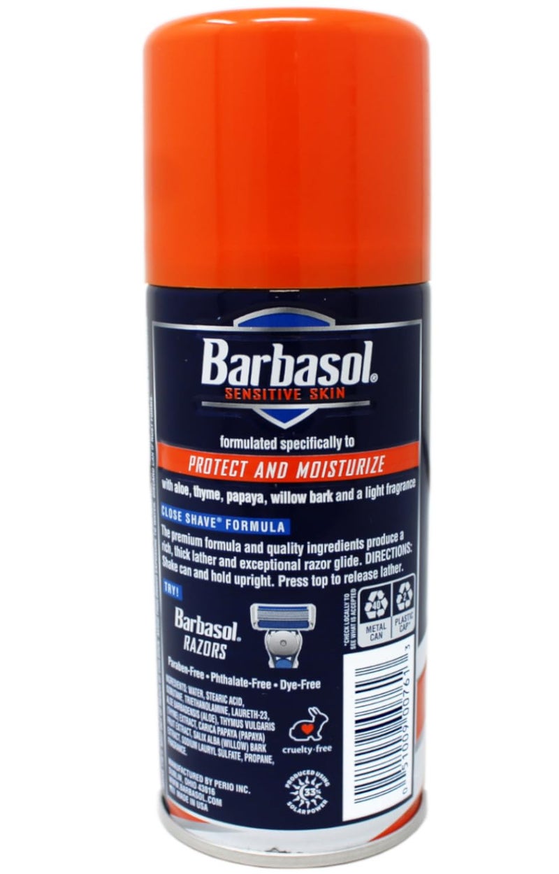 Barbasol Shave Cream 7 Ounce (Sensitive Skin, Pack of 3) - Image 5