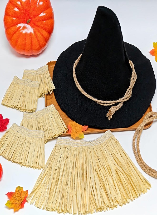 Horolam 7PCS Scarecrow Costume Accessories, Straw Set and Scarecrow Hat for Adult for Cosplay Dress Up - Image 4