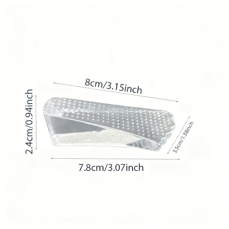 Clear Silicone Door Stoppers 4 Pack for Home Use Wind Resistant No Drill Safety Wedges Non Slip Surface Stackable Design - Image 3